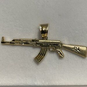Gold Rifle Pendant